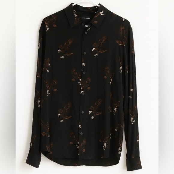 The Kooples Other - The Kooples Paris Black Eagle-Print Relaxed Shirt – Size M (Unisex Men’s) NWT